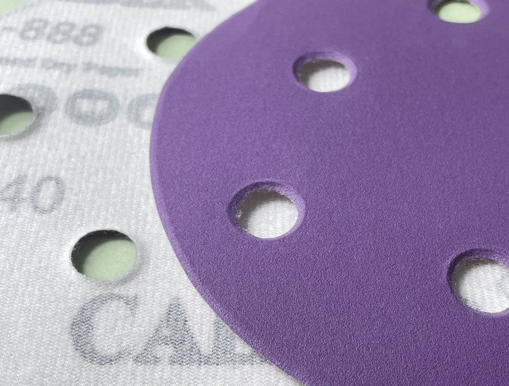 L-888 five-inch Velcro sanding disc with six holes