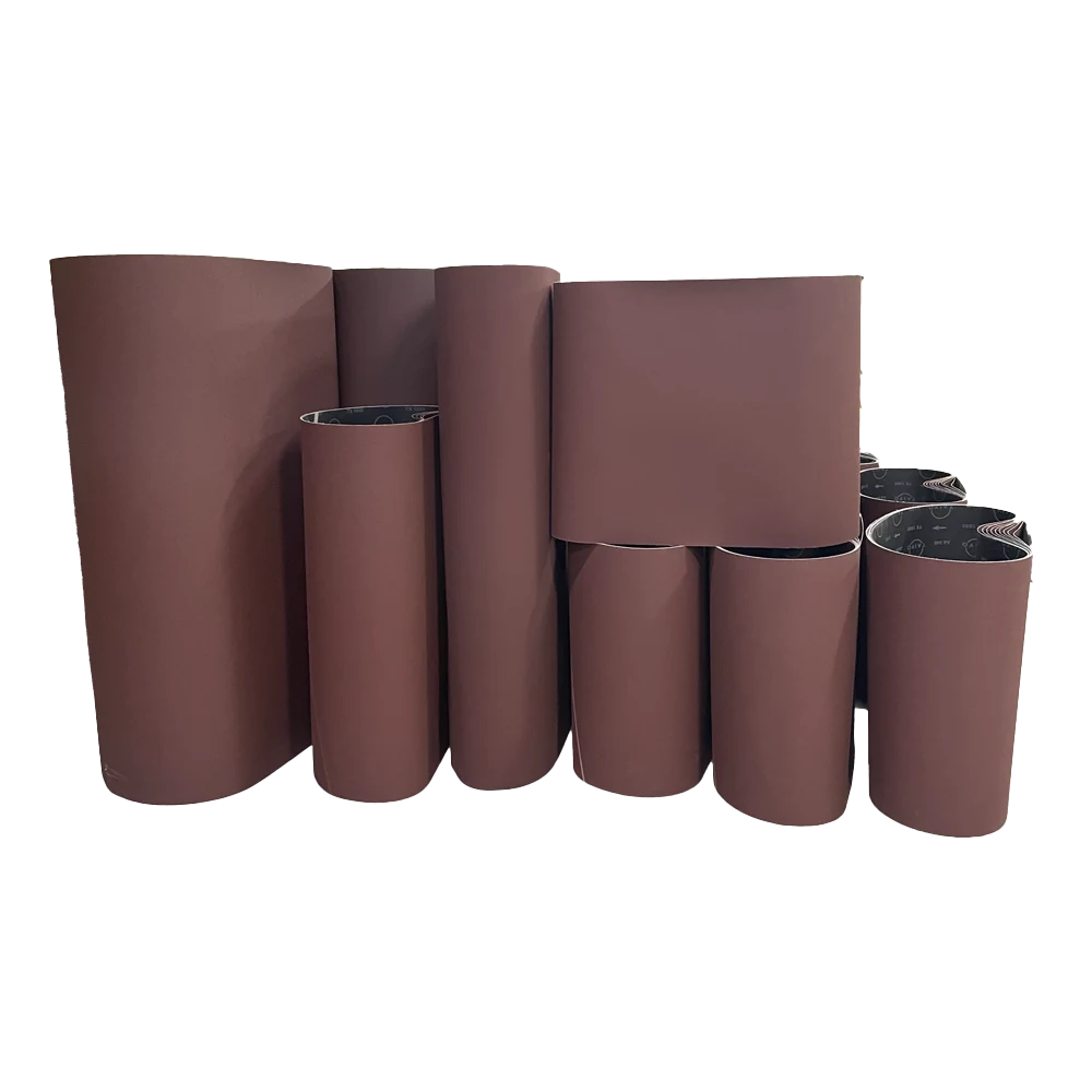 Range of converted sanding belts in wide, narrow and handheld-machine dimensions